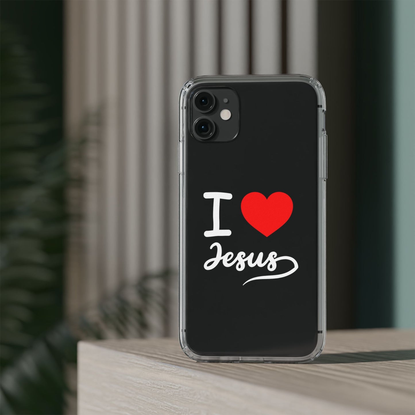 I Love Jesus Clear Phone Case - Stylish & Protective Accessory