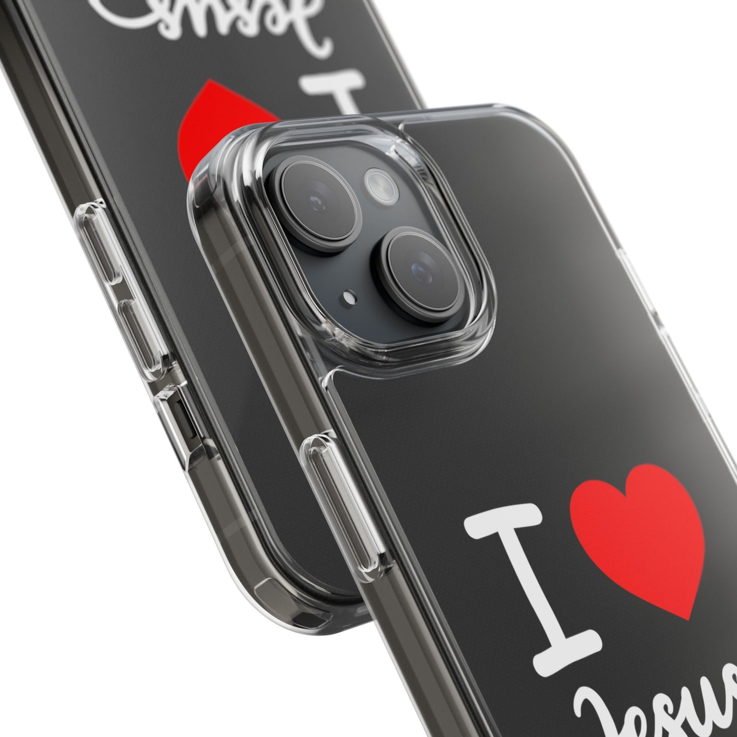I Love Jesus Clear Phone Case - Stylish & Protective Accessory