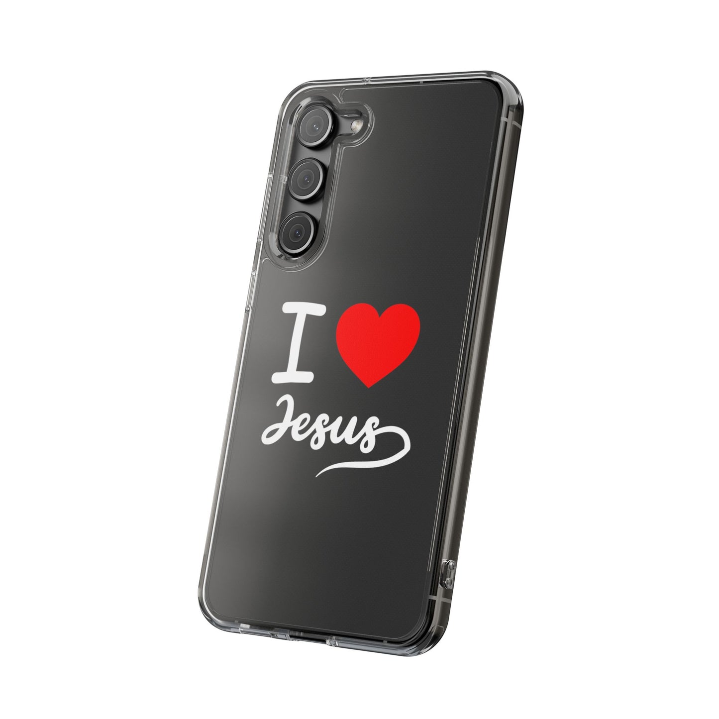 I Love Jesus Clear Phone Case - Stylish & Protective Accessory