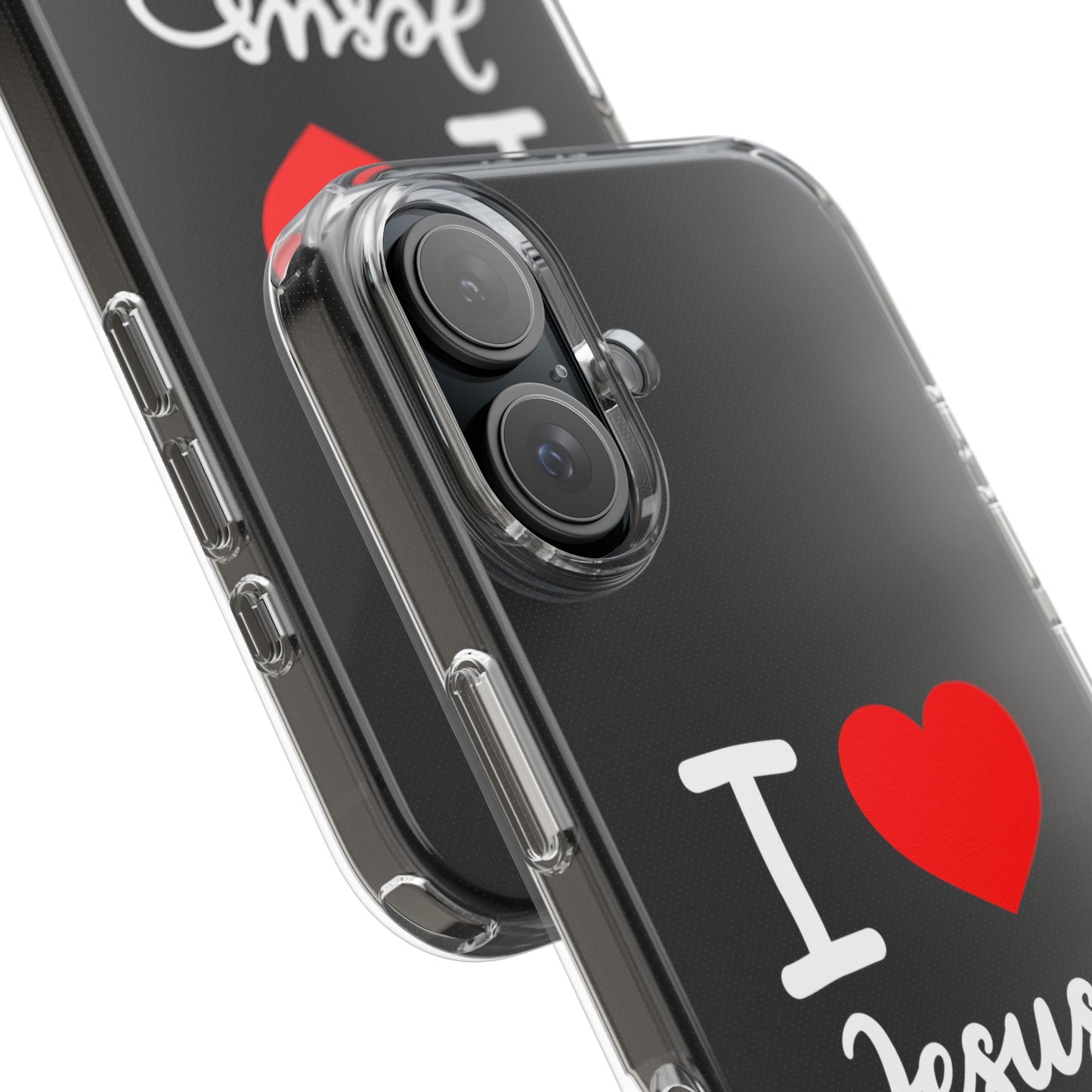I Love Jesus Clear Phone Case - Stylish & Protective Accessory