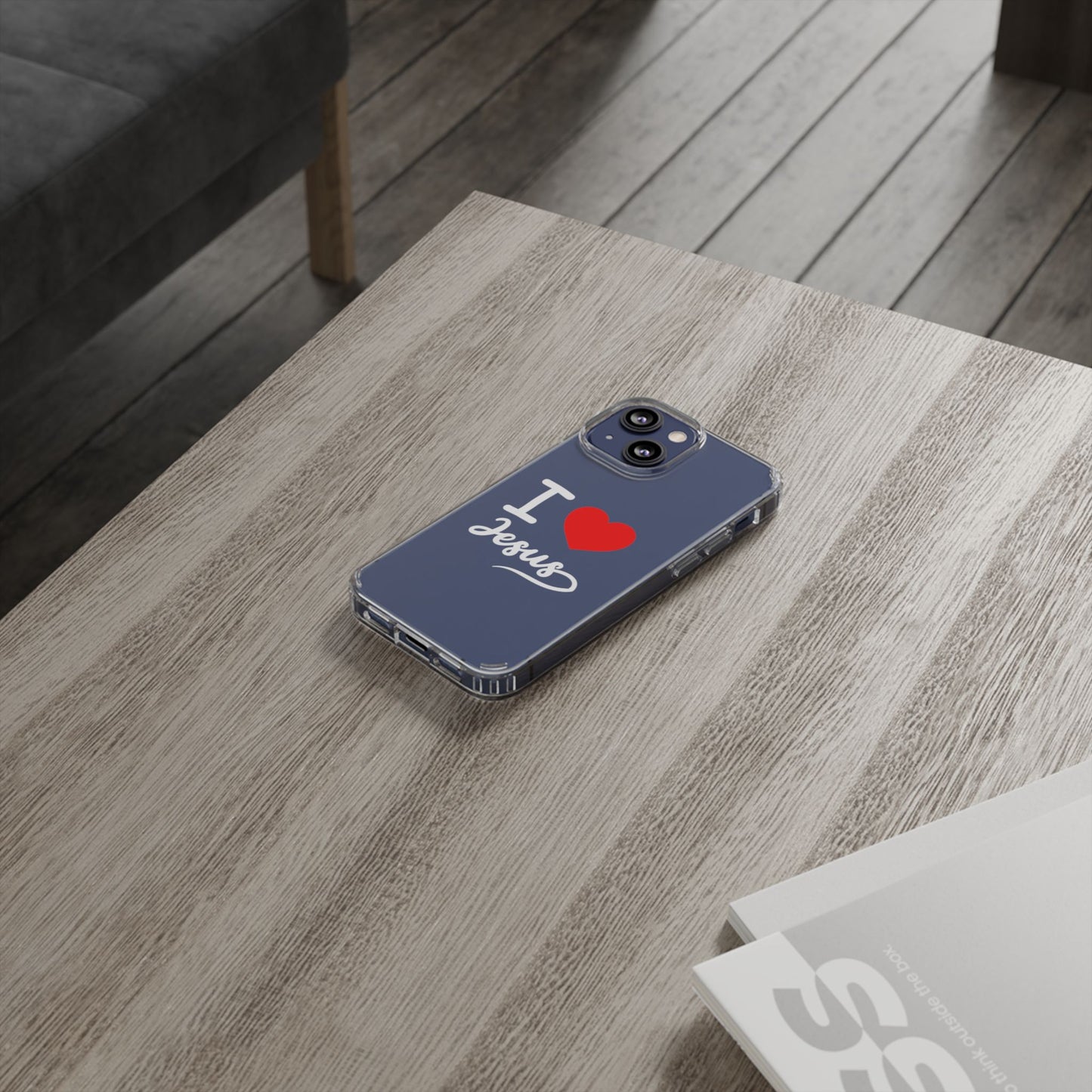 I Love Jesus Clear Phone Case - Stylish & Protective Accessory
