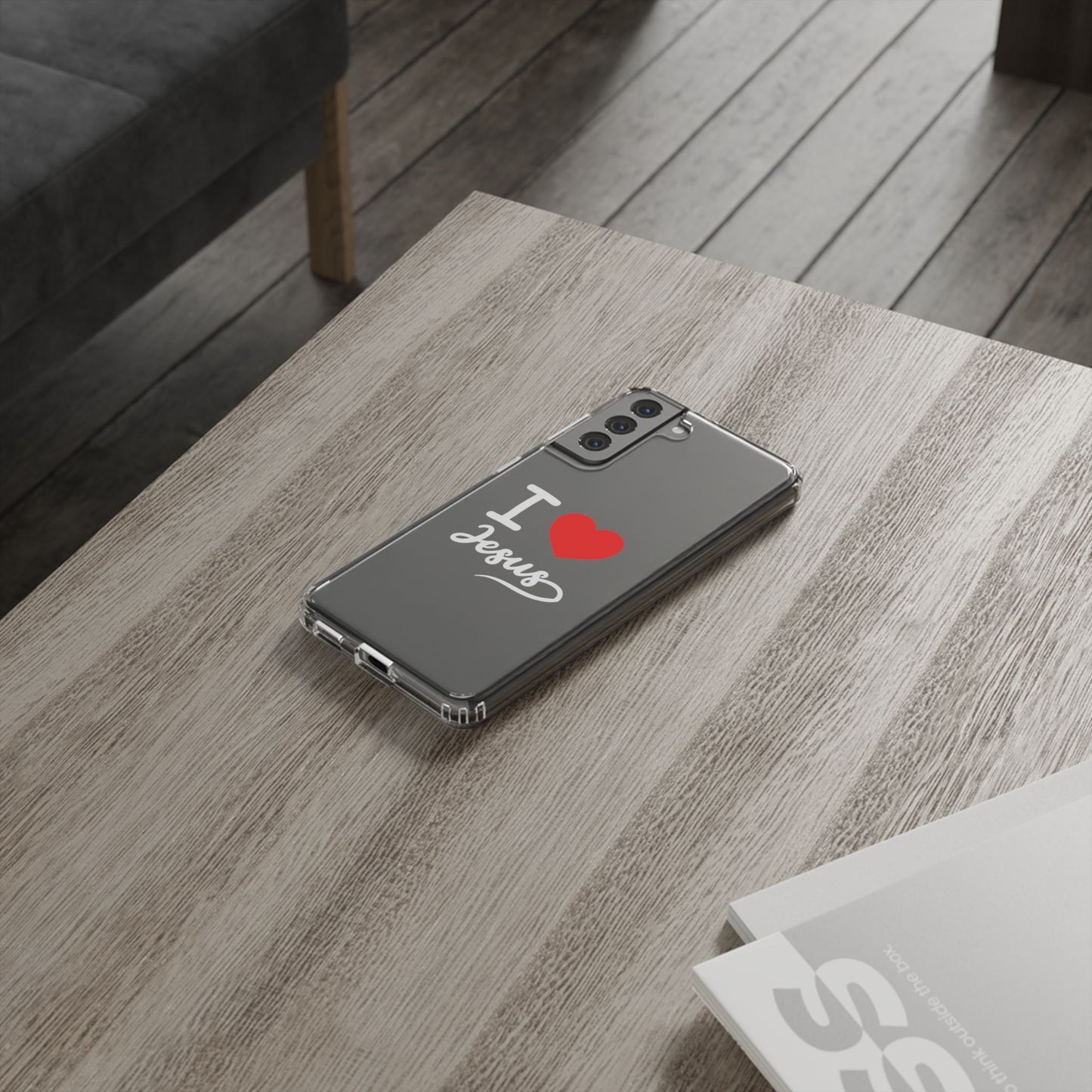 I Love Jesus Clear Phone Case - Stylish & Protective Accessory