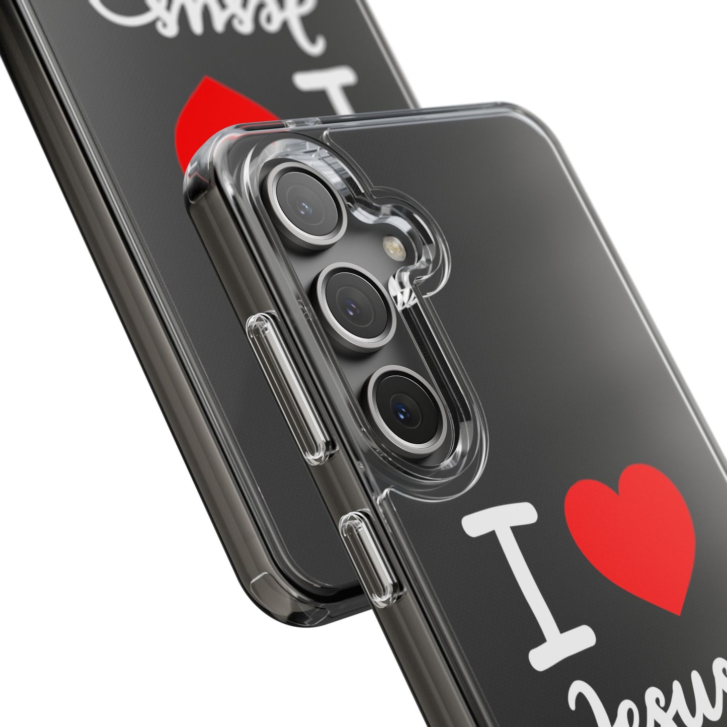 I Love Jesus Clear Phone Case - Stylish & Protective Accessory