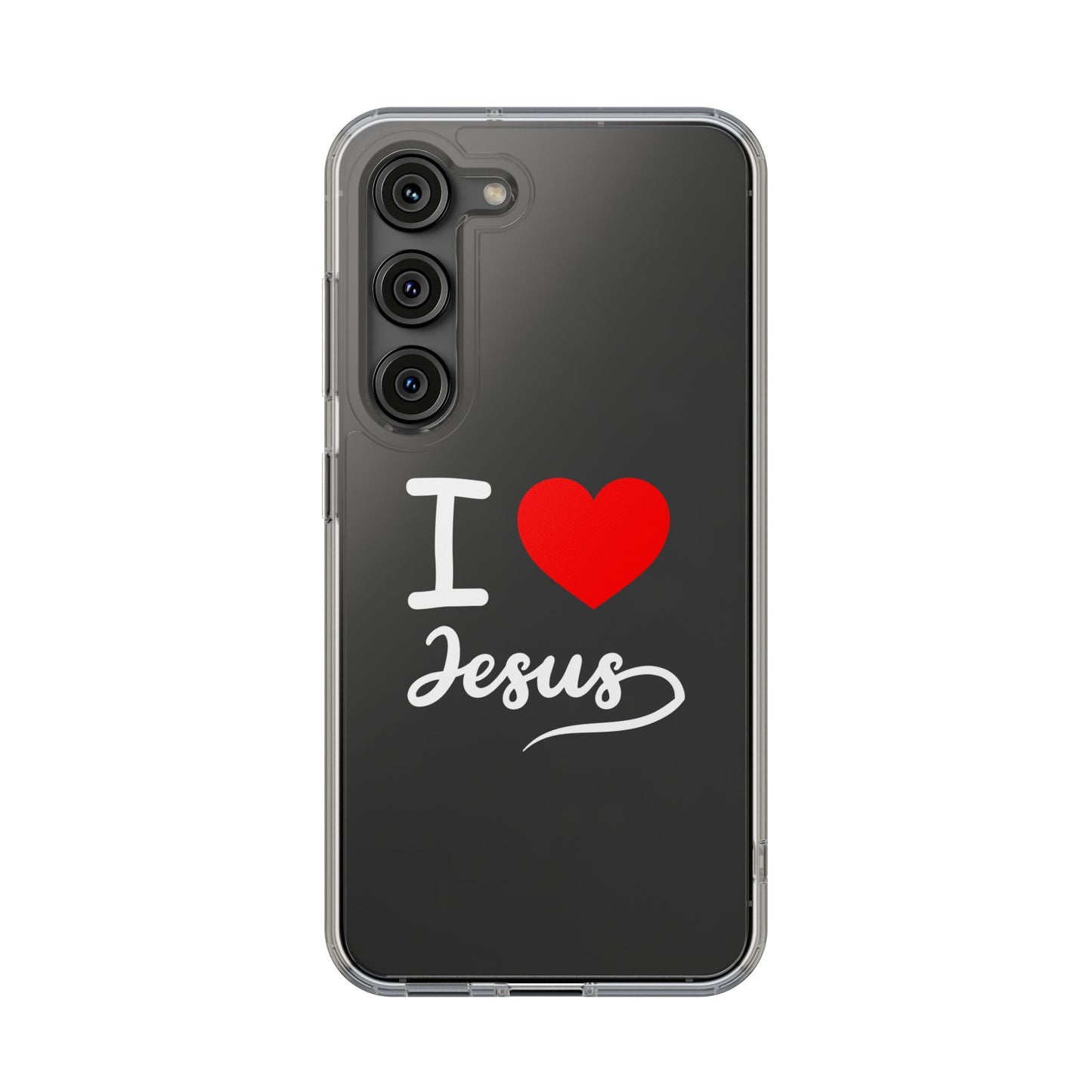 I Love Jesus Clear Phone Case - Stylish & Protective Accessory
