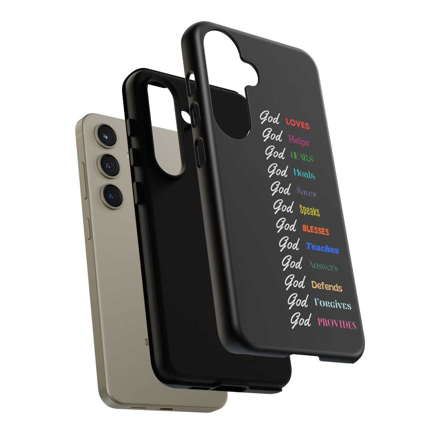 Inspirational Phone Case - God Loves, Helps, Heals & More