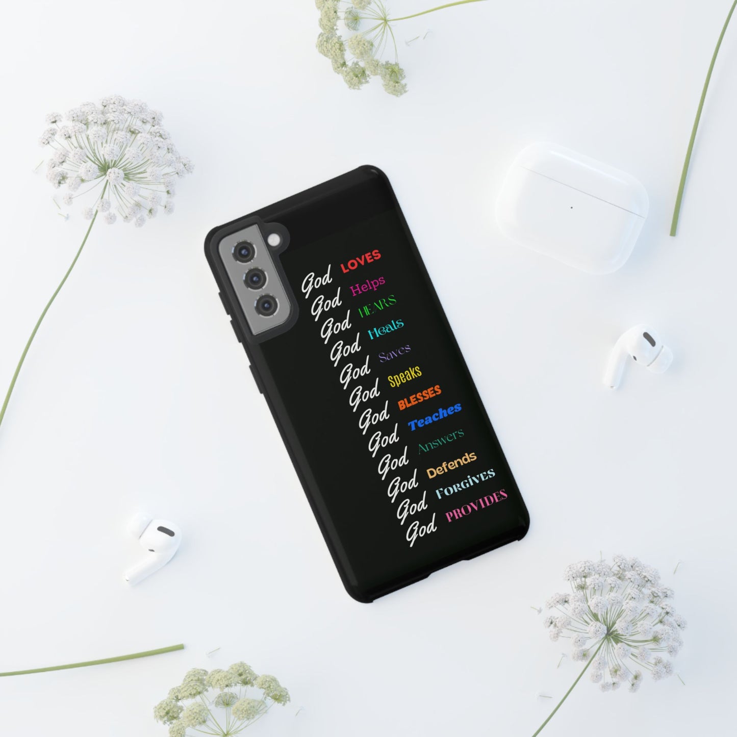 Inspirational Phone Case - God Loves, Helps, Heals & More