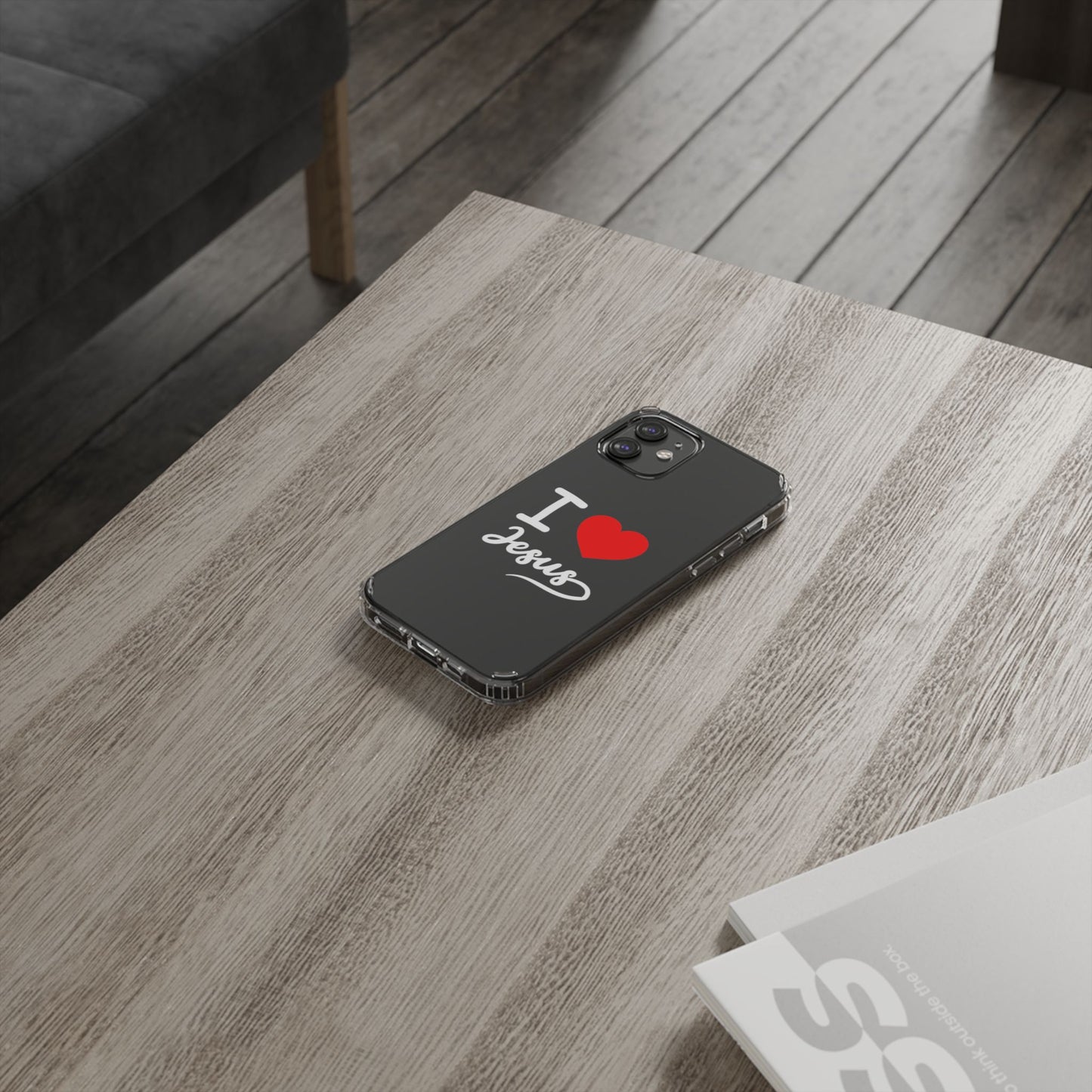 I Love Jesus Clear Phone Case - Stylish & Protective Accessory