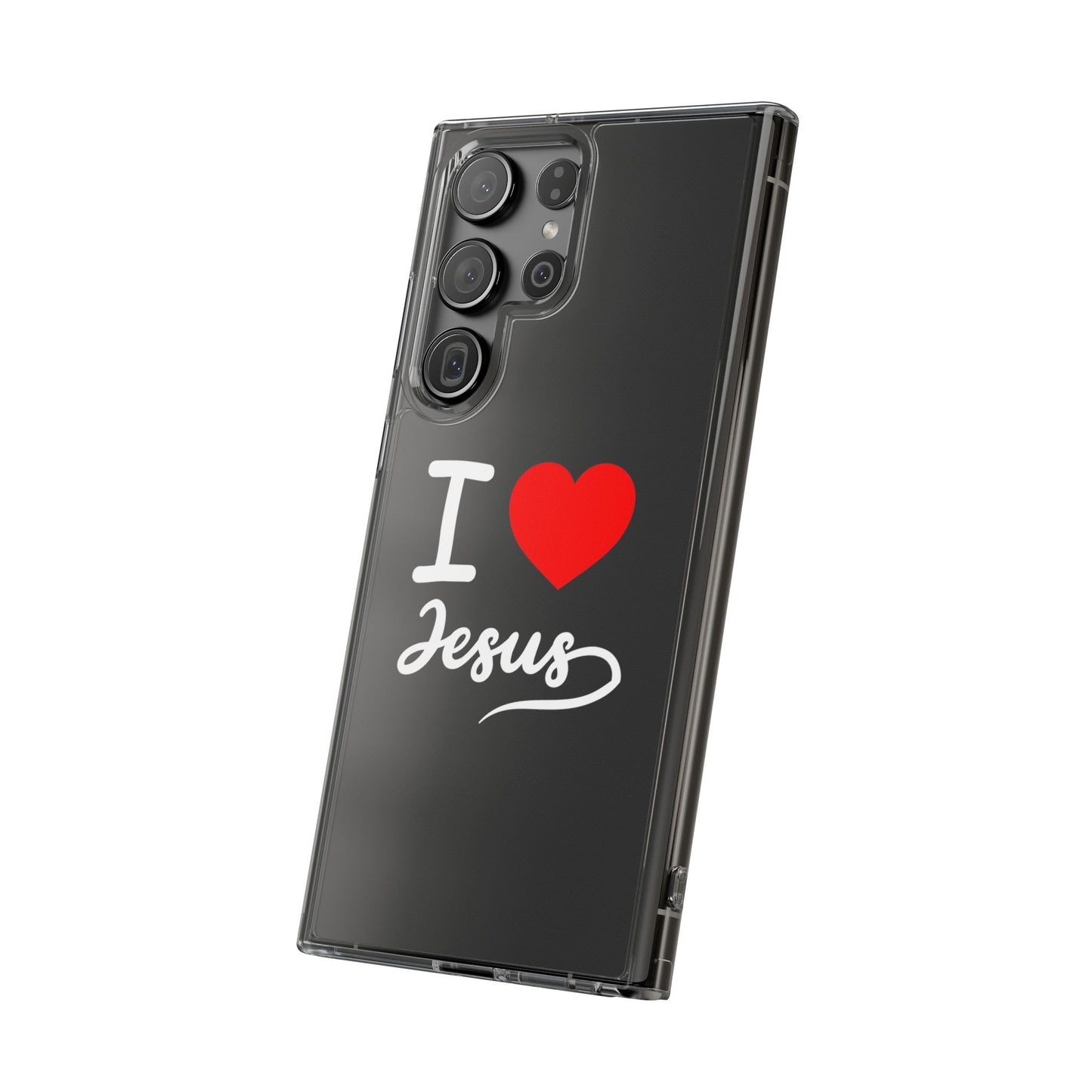 I Love Jesus Clear Phone Case - Stylish & Protective Accessory