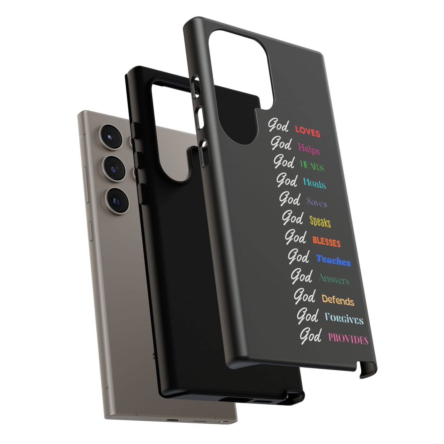 Inspirational Phone Case - God Loves, Helps, Heals & More