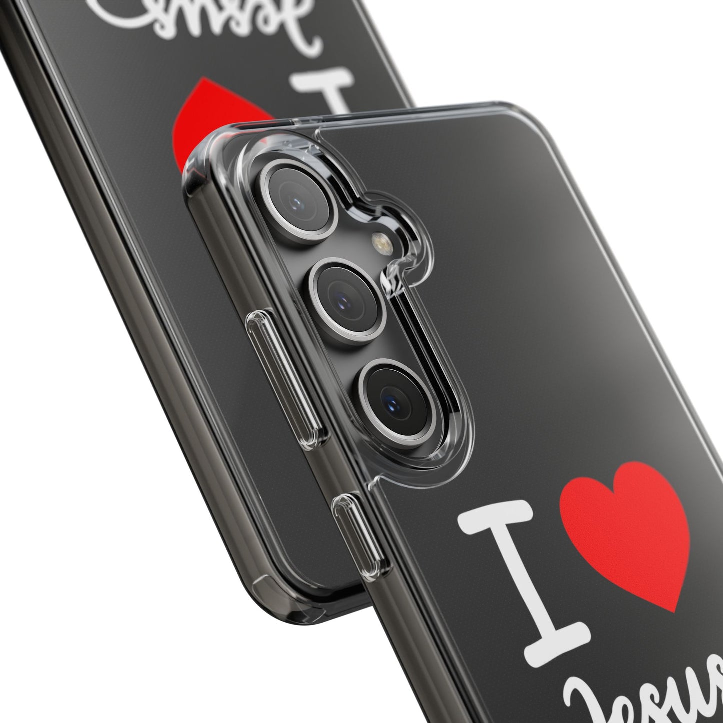 I Love Jesus Clear Phone Case - Stylish & Protective Accessory