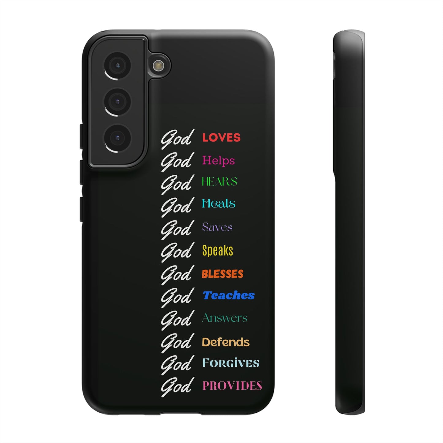 Inspirational Phone Case - God Loves, Helps, Heals & More