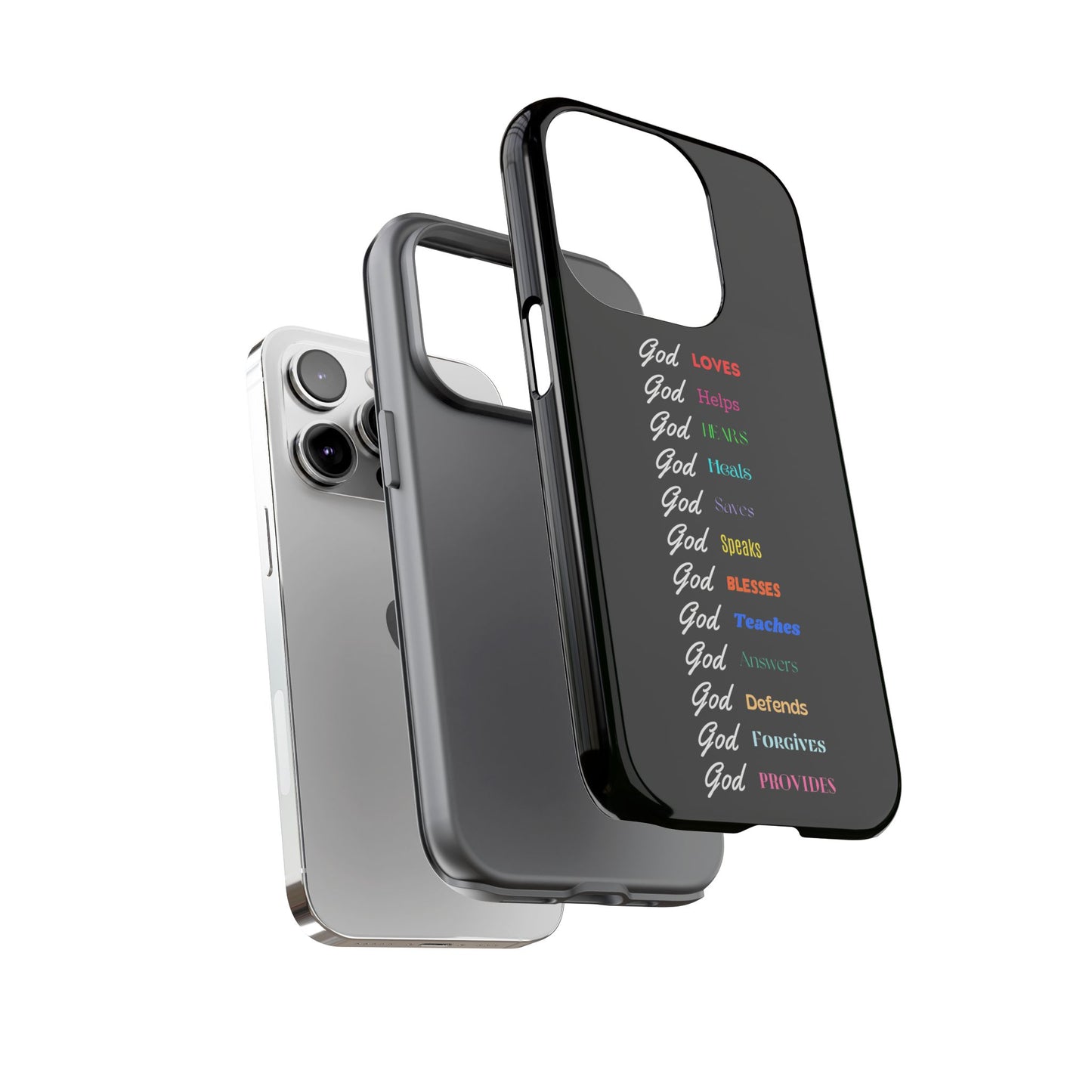 Inspirational Phone Case - God Loves, Helps, Heals & More