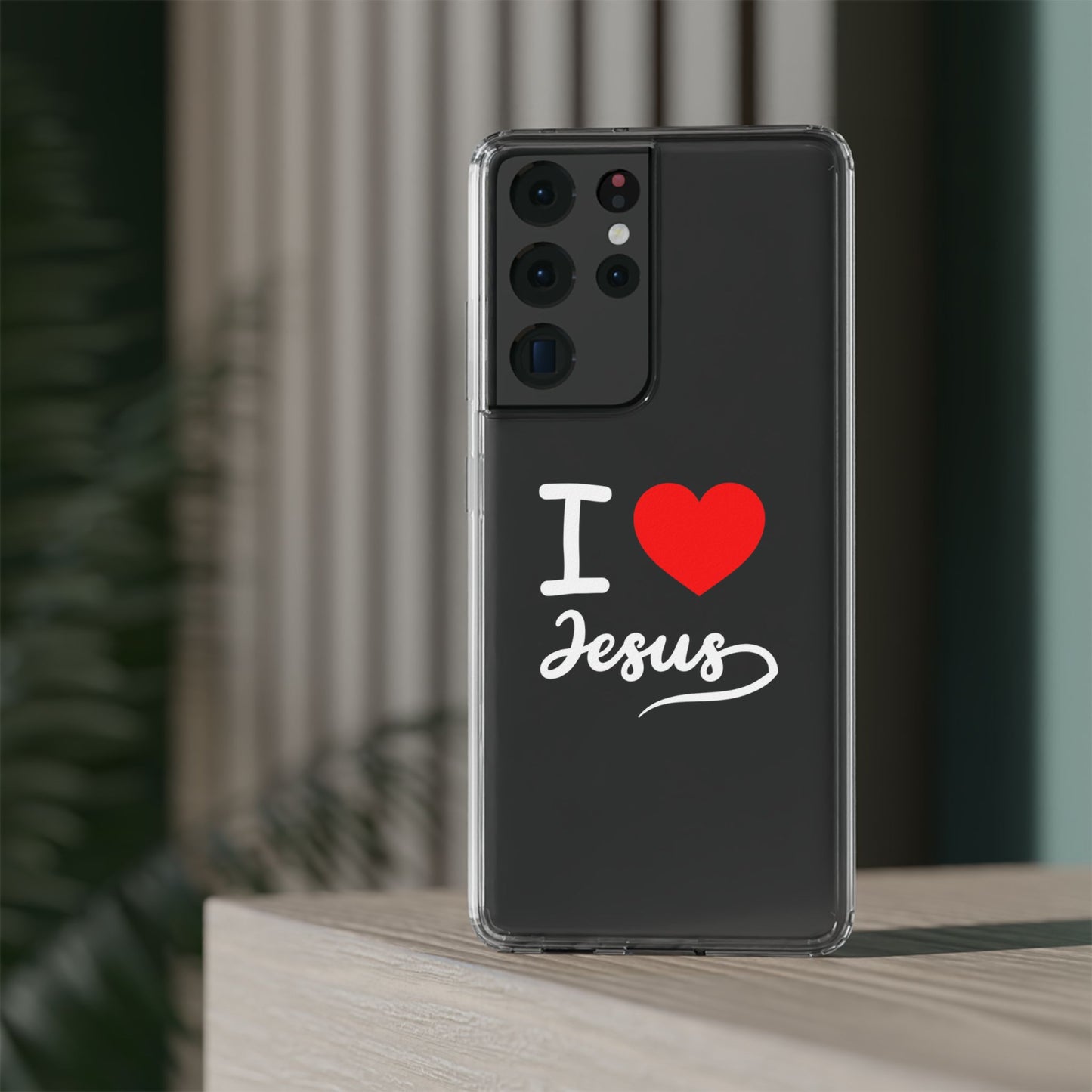I Love Jesus Clear Phone Case - Stylish & Protective Accessory