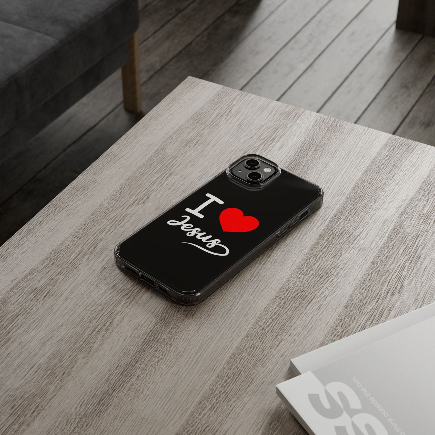 I Love Jesus Clear Phone Case - Stylish & Protective Accessory