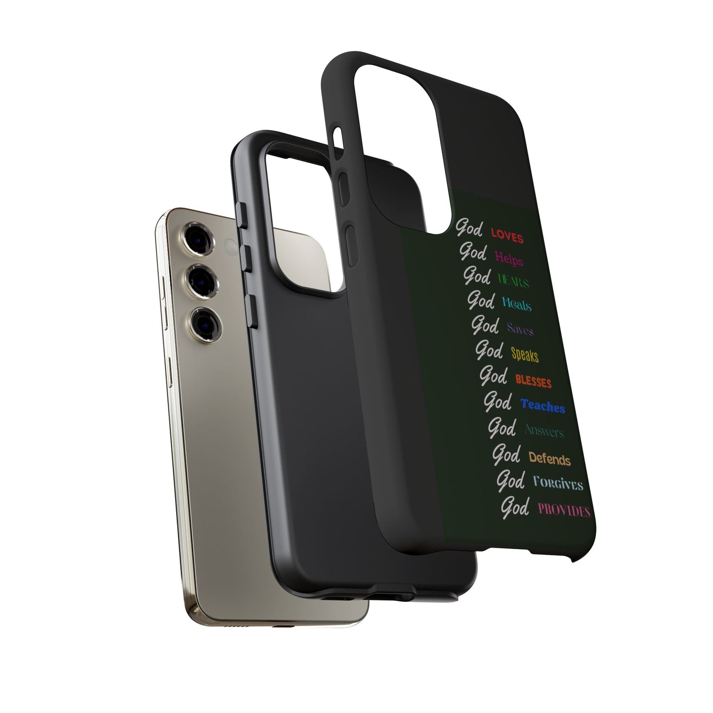 Inspirational Phone Case - God Loves, Helps, Heals & More